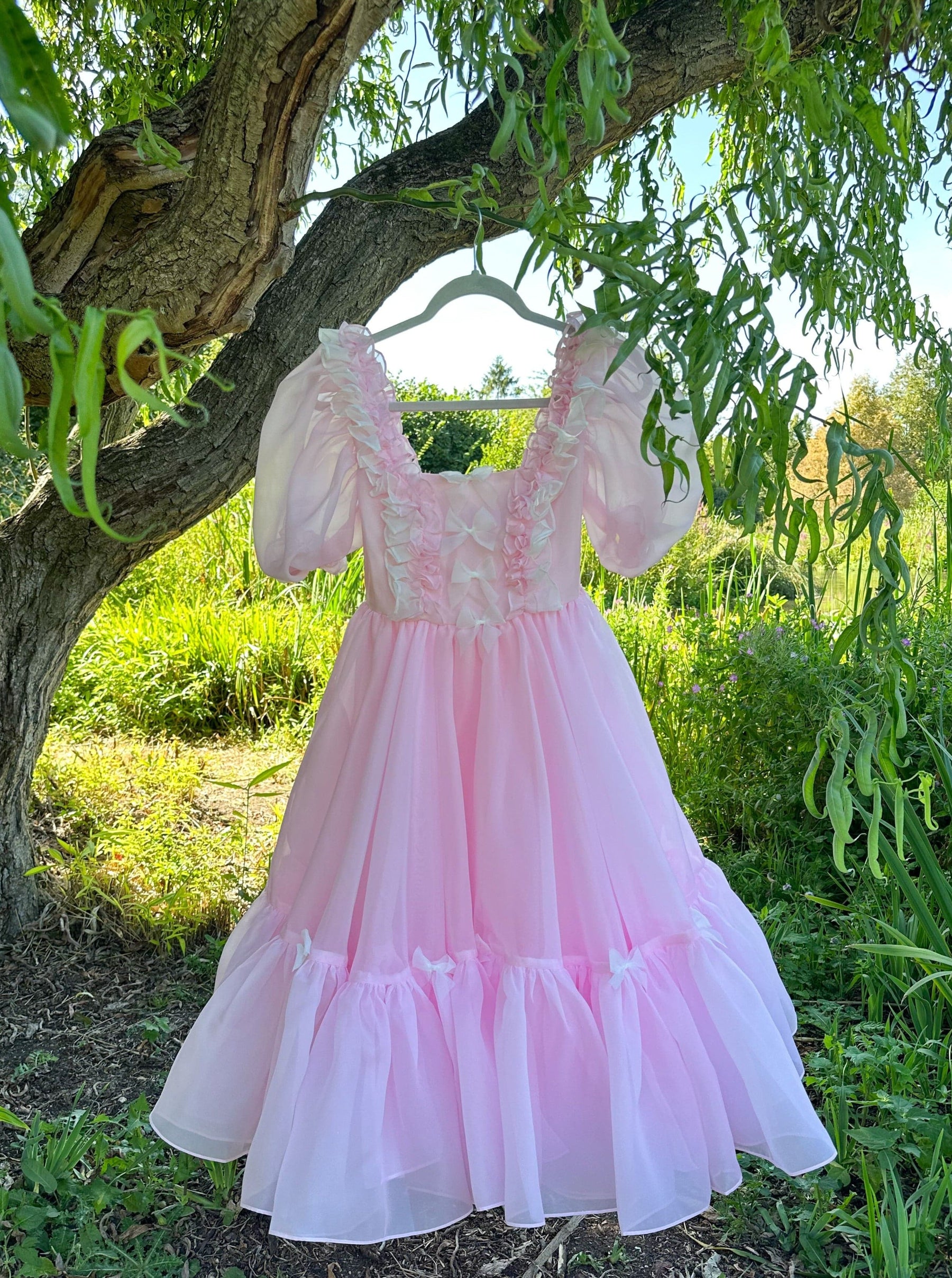 'Dream Big' -  Ballerina Pink Stretch Organic Cotton Flutter Sleeve Play Dress