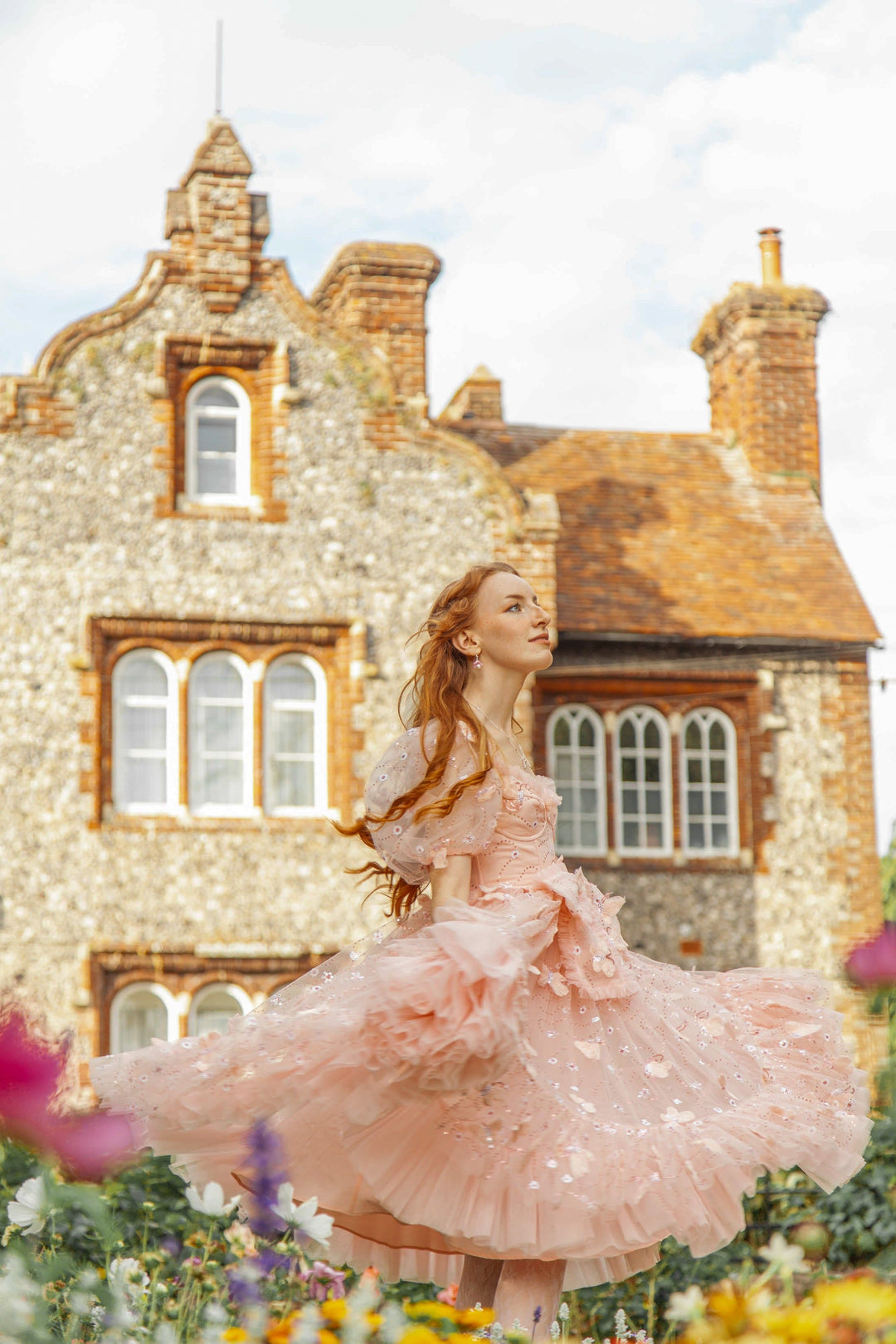 Butterfly Fairy Sequin Midi Dress - Peach Fairy Tong Butterfly Fairy Sequin Midi Dress - Peach Fairy Tong