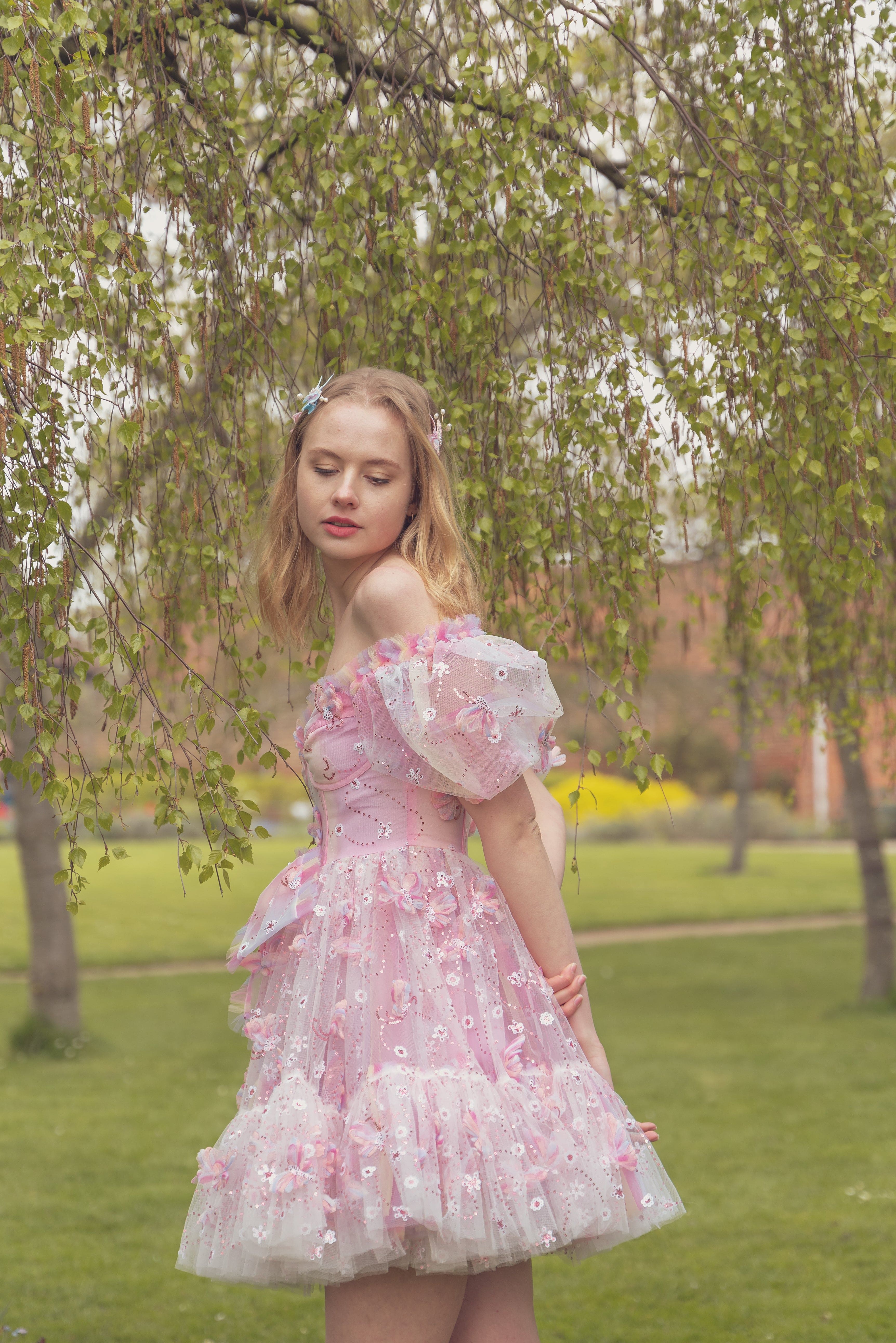 Butterfly Fairy Sequin Mini Dress with Train - Rainbow – Fairy Tong