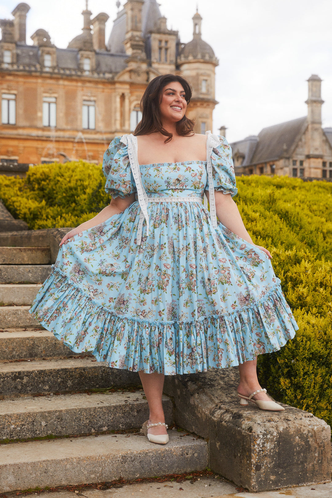 Garden Fairies Magic Midi Dress - Baby Blue Fairy Tong Garden Fairies Magic Midi Dress - Baby Blue Fairy Tong