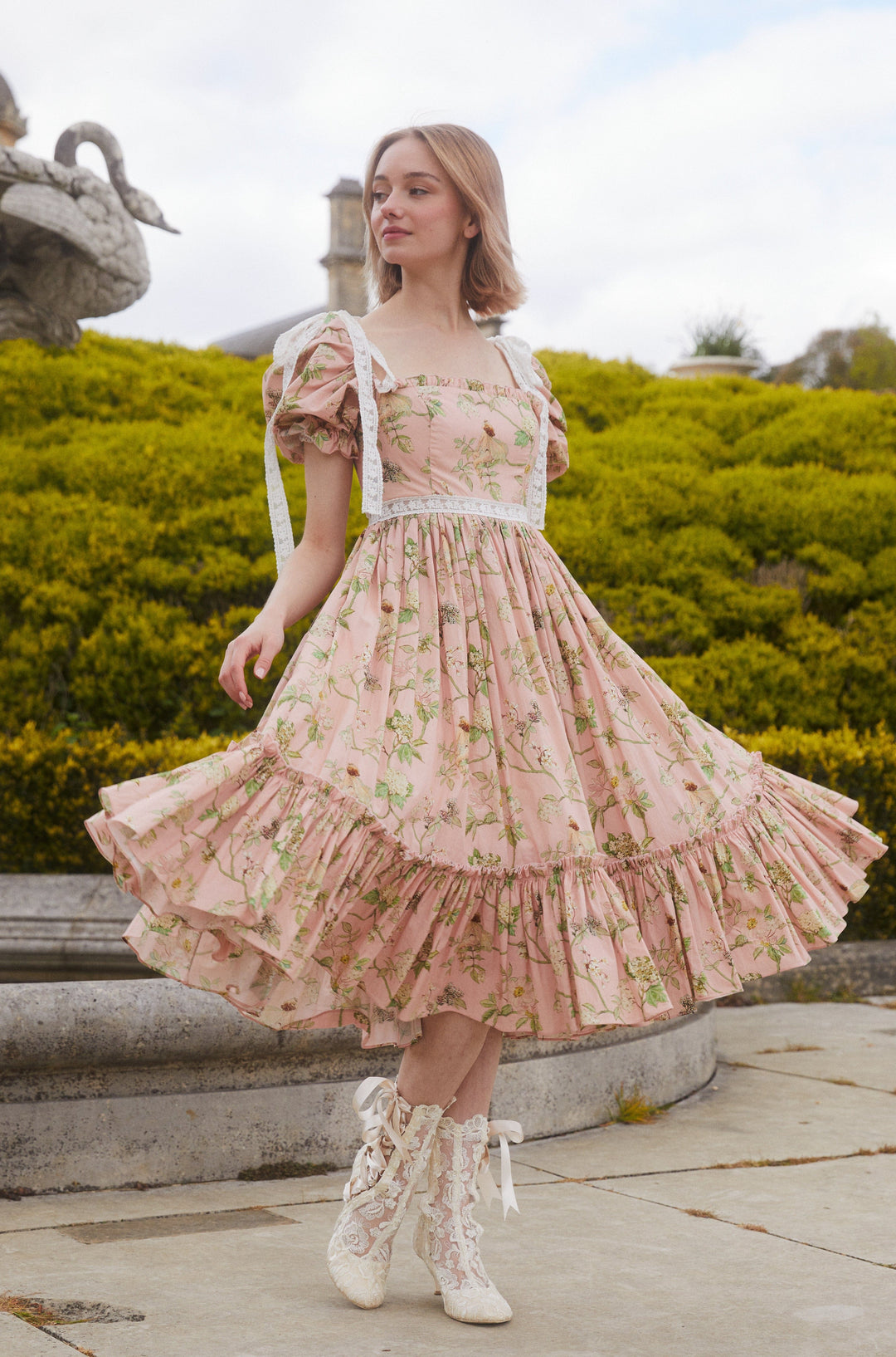 Fairy Tong dress Cottage Fairy Magic Midi Dress - Veiled Rose