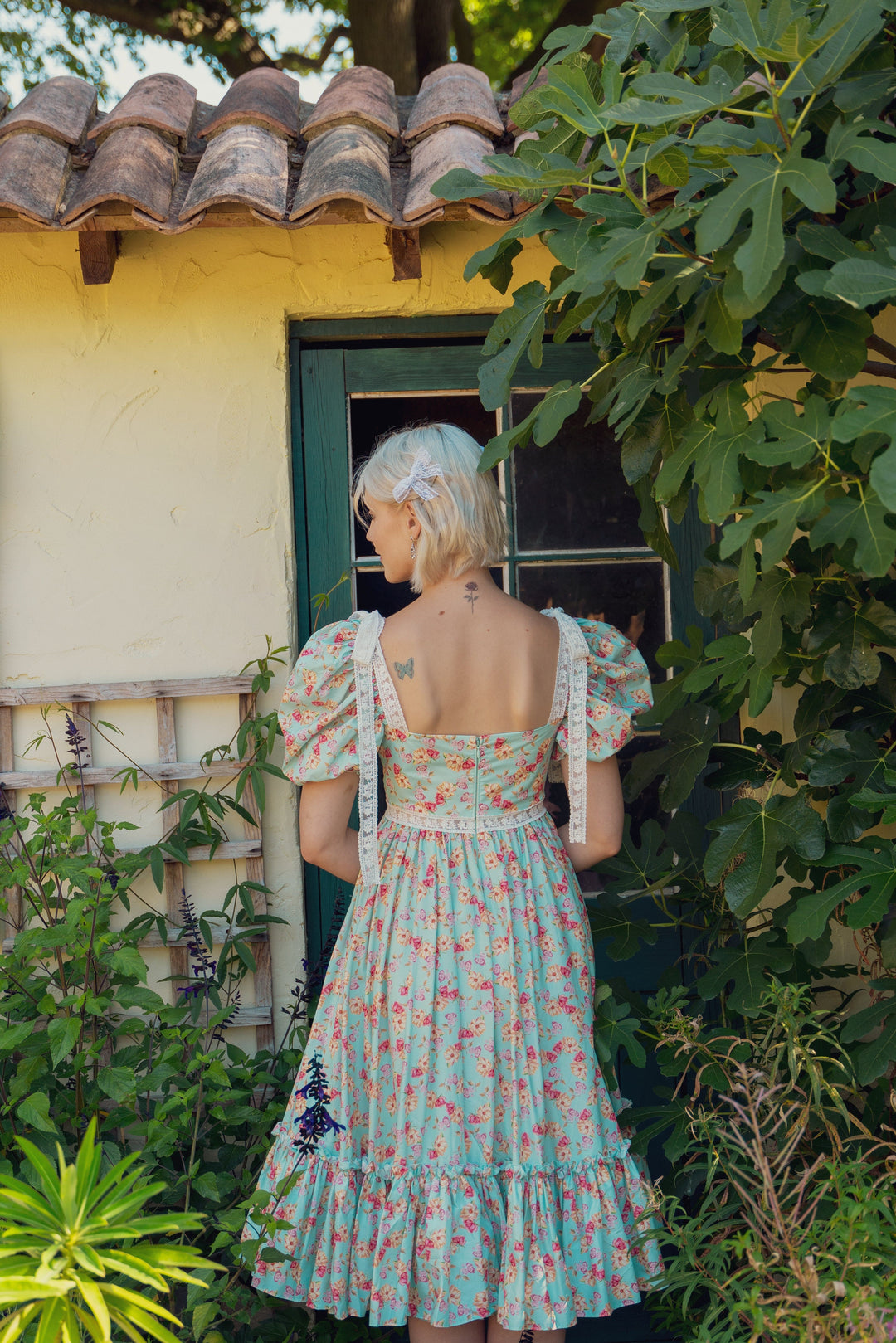 Fairy Tong dress Cottage Magic Midi Dress - Light Turquoise