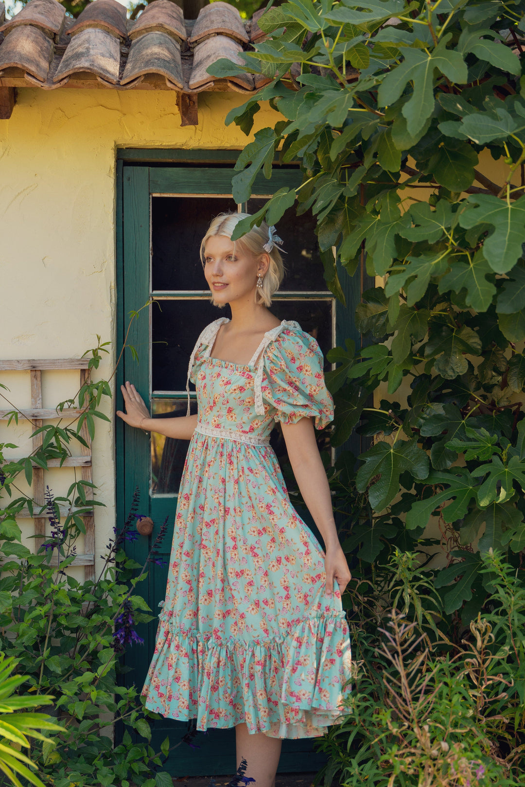 Cottage Magic Midi Dress - Light Turquoise Fairy Tong Cottage Magic Midi Dress - Light Turquoise Fairy Tong