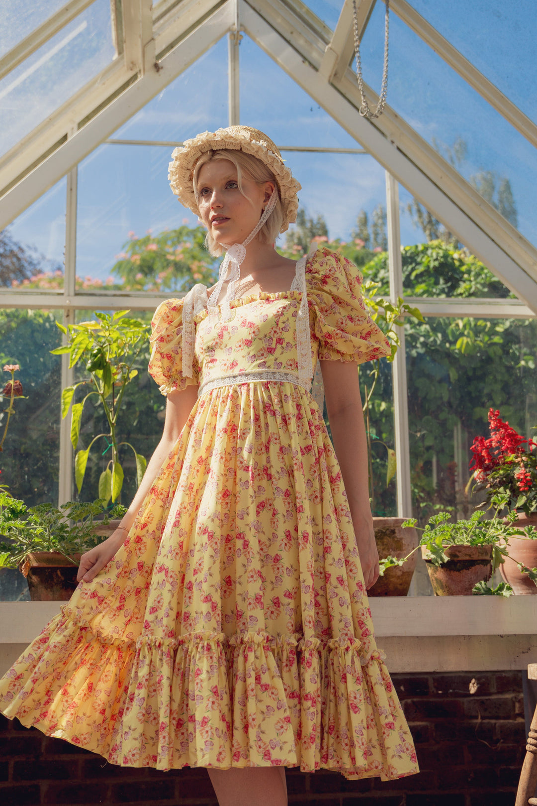 Cottage Magic Midi Dress - Sunshine Yellow Fairy Tong Cottage Magic Midi Dress - Sunshine Yellow Fairy Tong