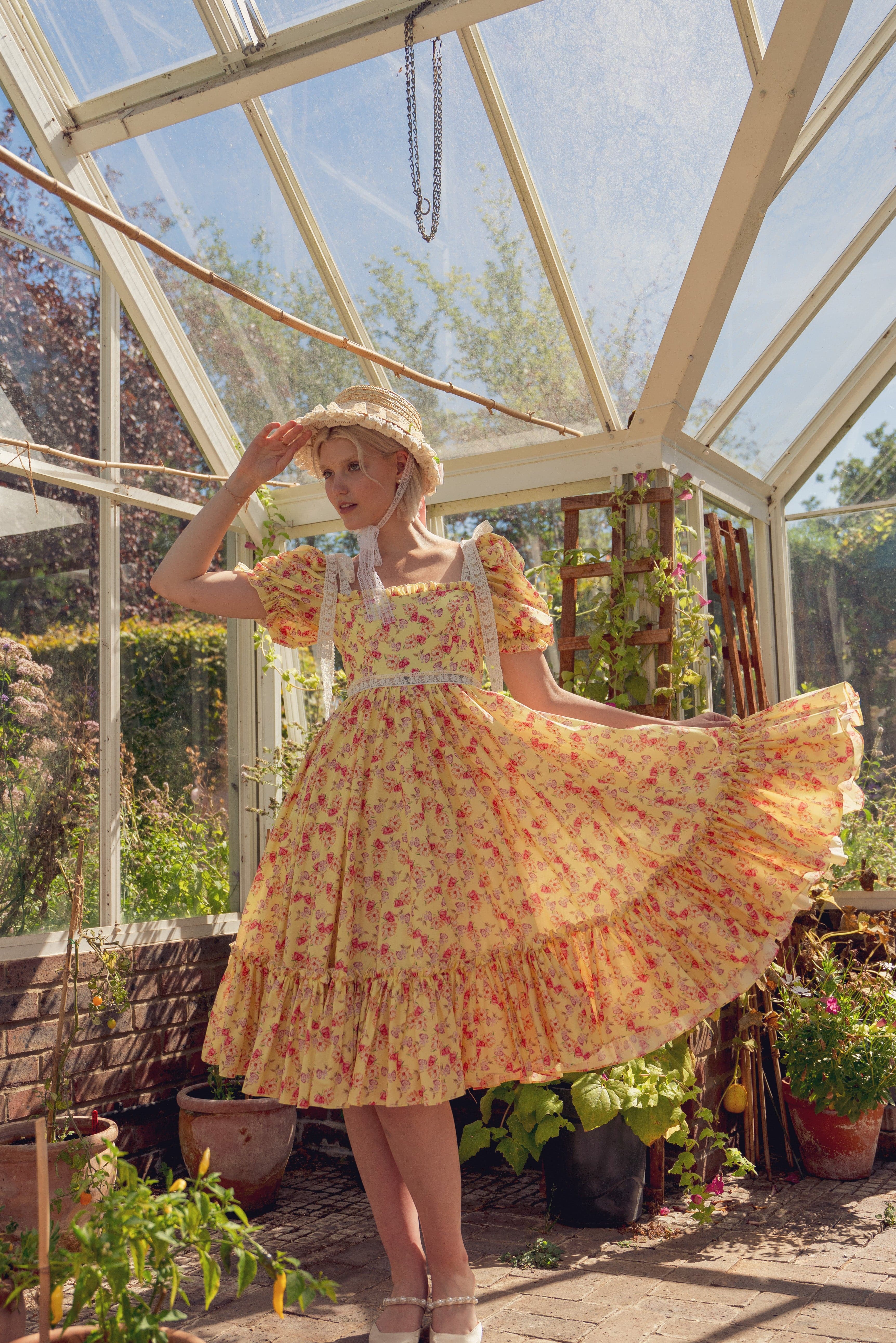 Cottage Magic Midi Dress - Sunshine Yellow – Fairy Tong