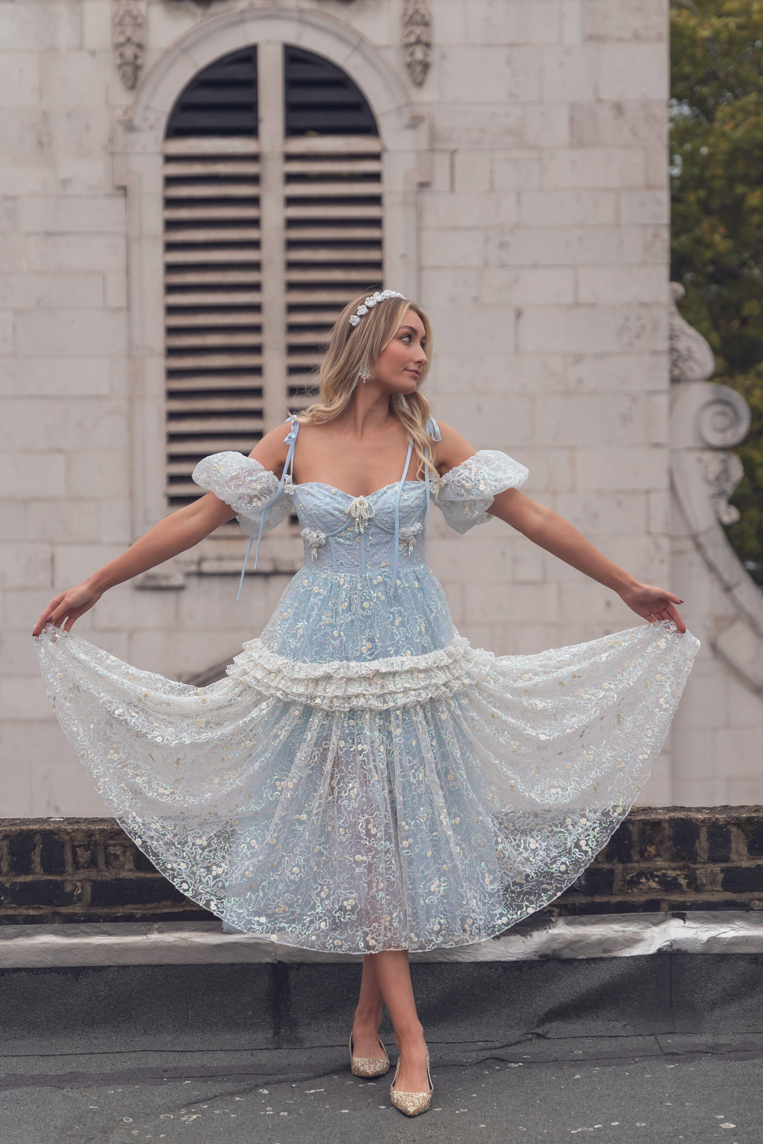 blue floral sequin dress Strapless Floral Sequin Maxi Dress Blue