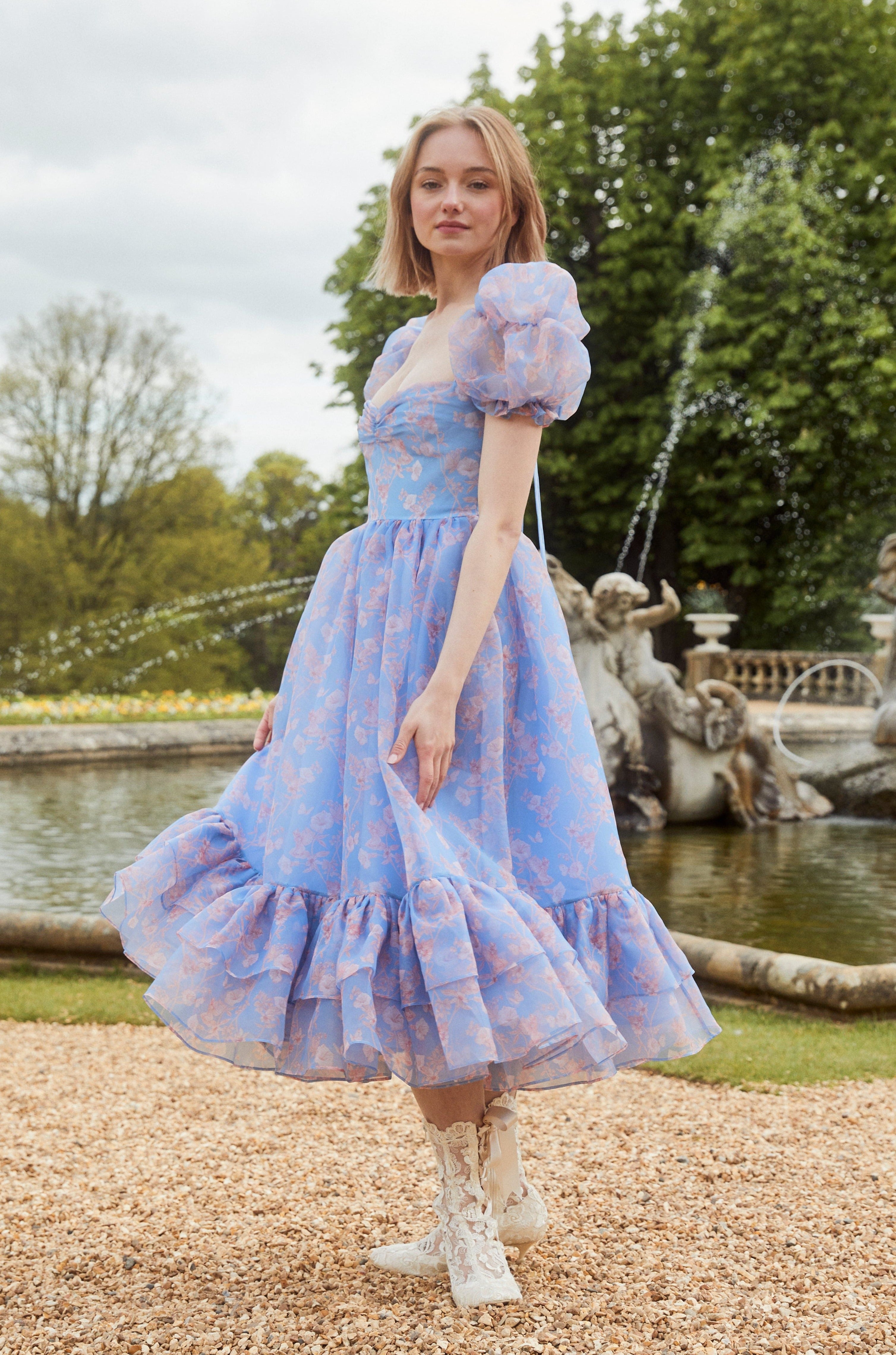 Narcissus Fairy Princess Dress - Cornflower Blue – Fairy Tong