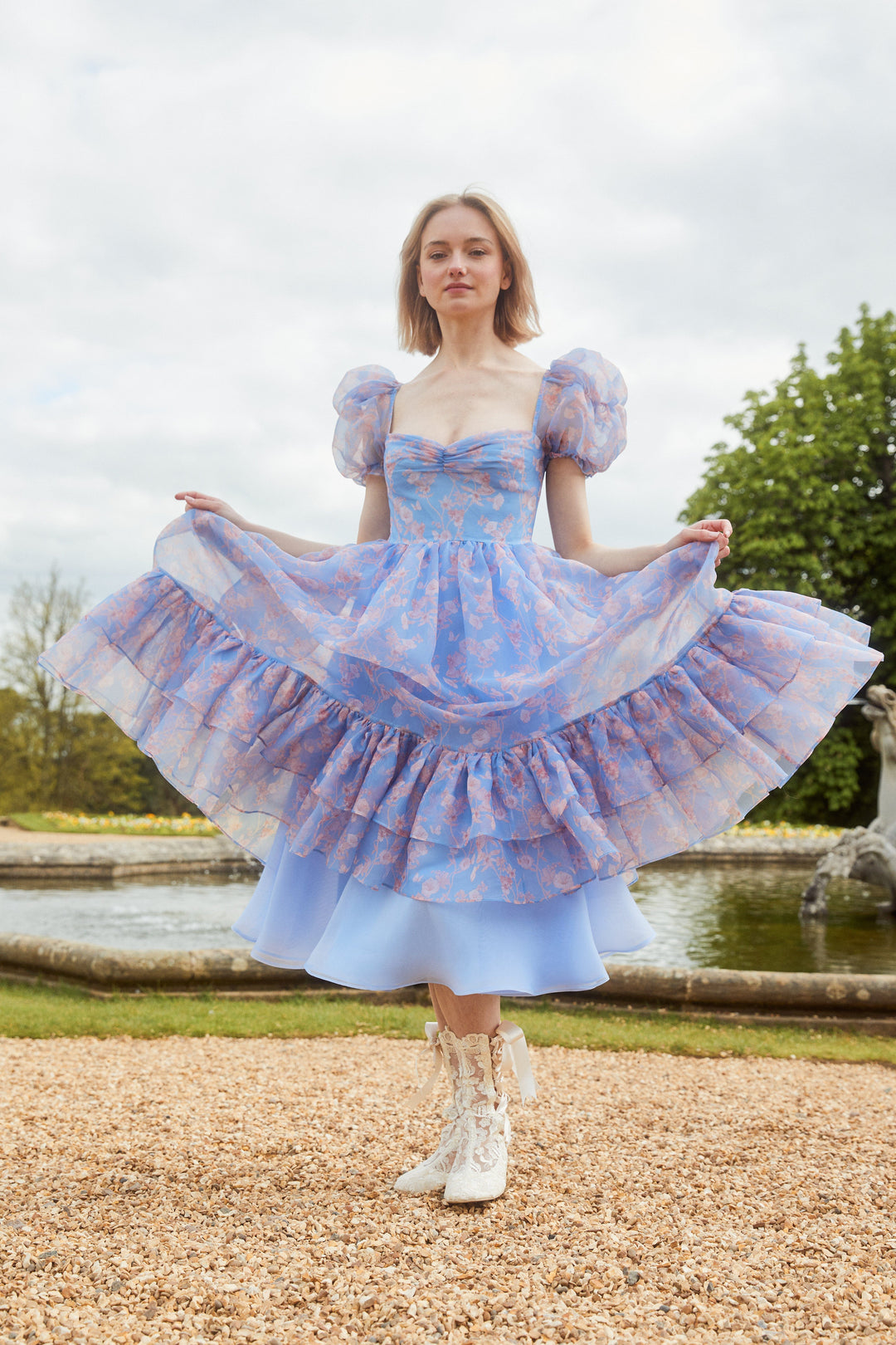 Fairy Tong dress Narcissus Fairy Princess Dress- Cornflower Blue