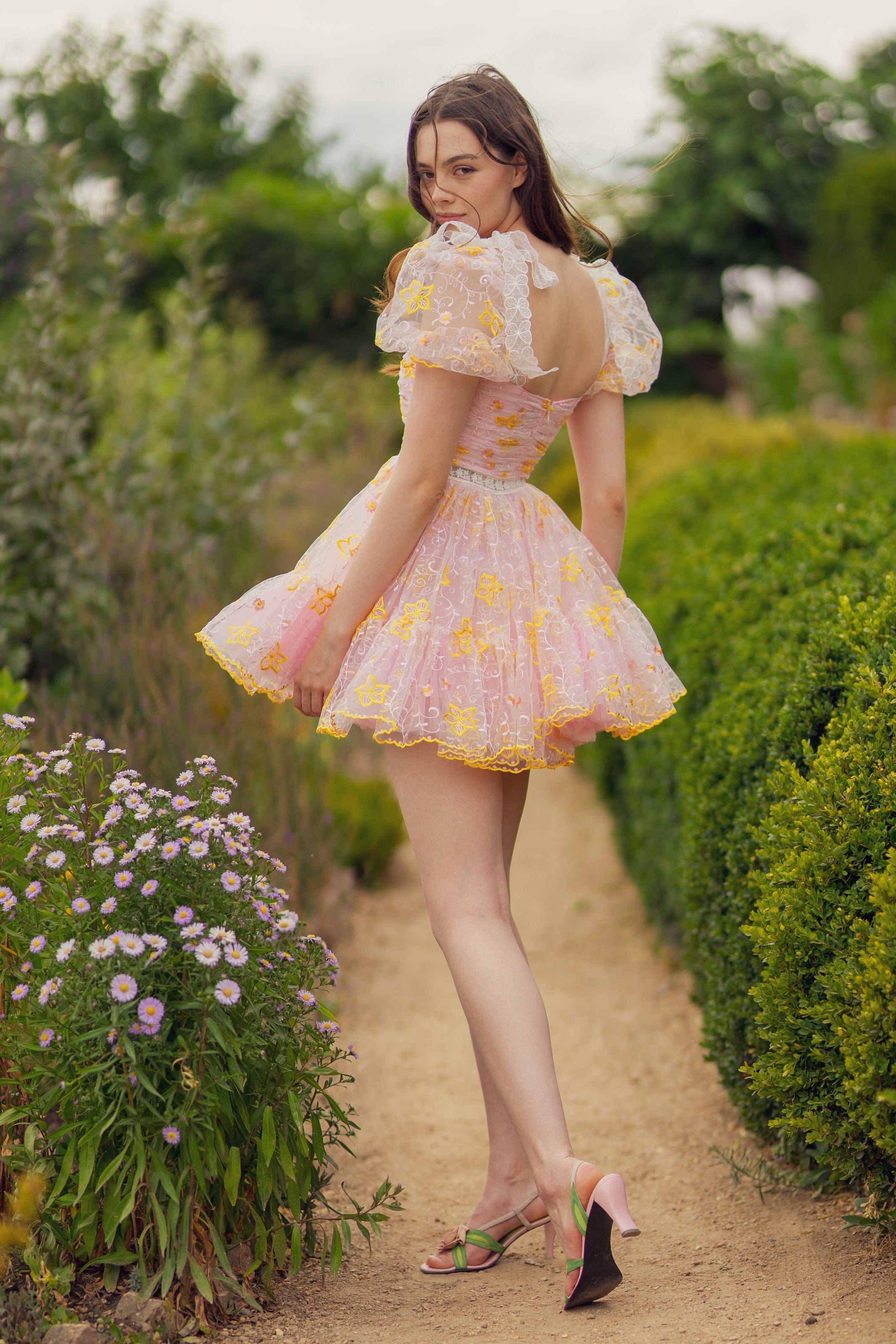 ワンピース Fairy chiffon mini dress Pink Magic Mini Dress – Fairy Tong