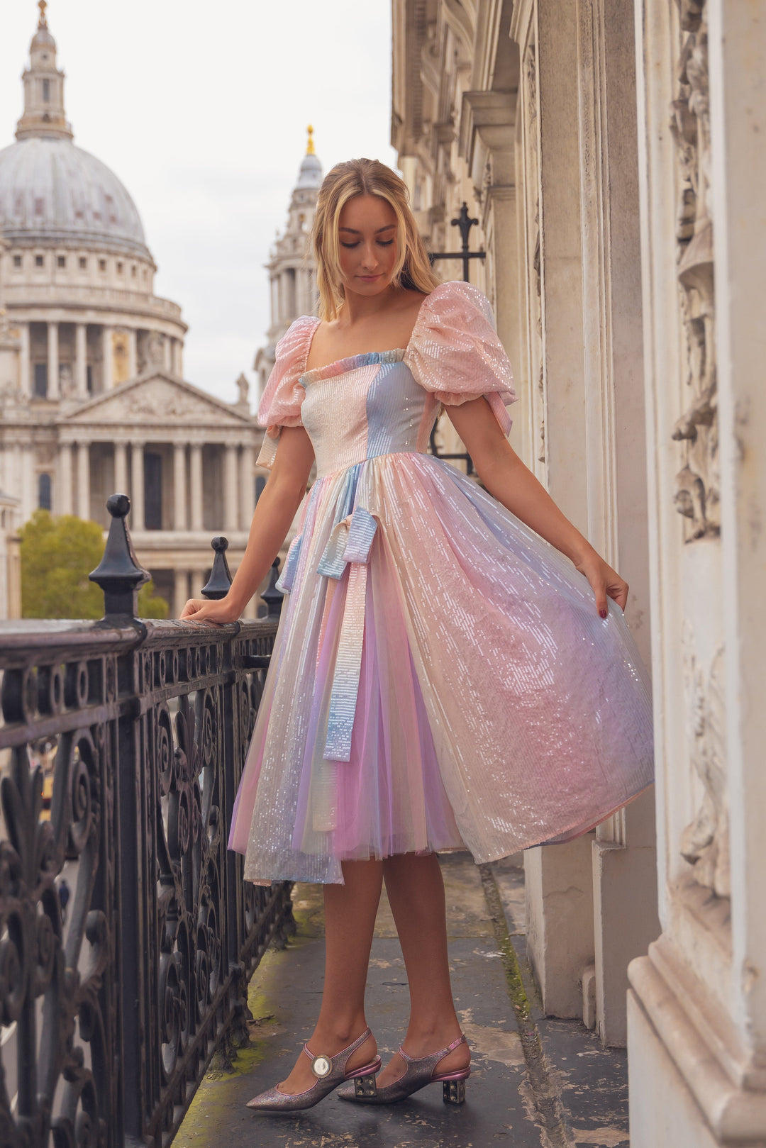 rainbow sequin midi dress Rainbowland Sequin Midi Dress Fairy Tong