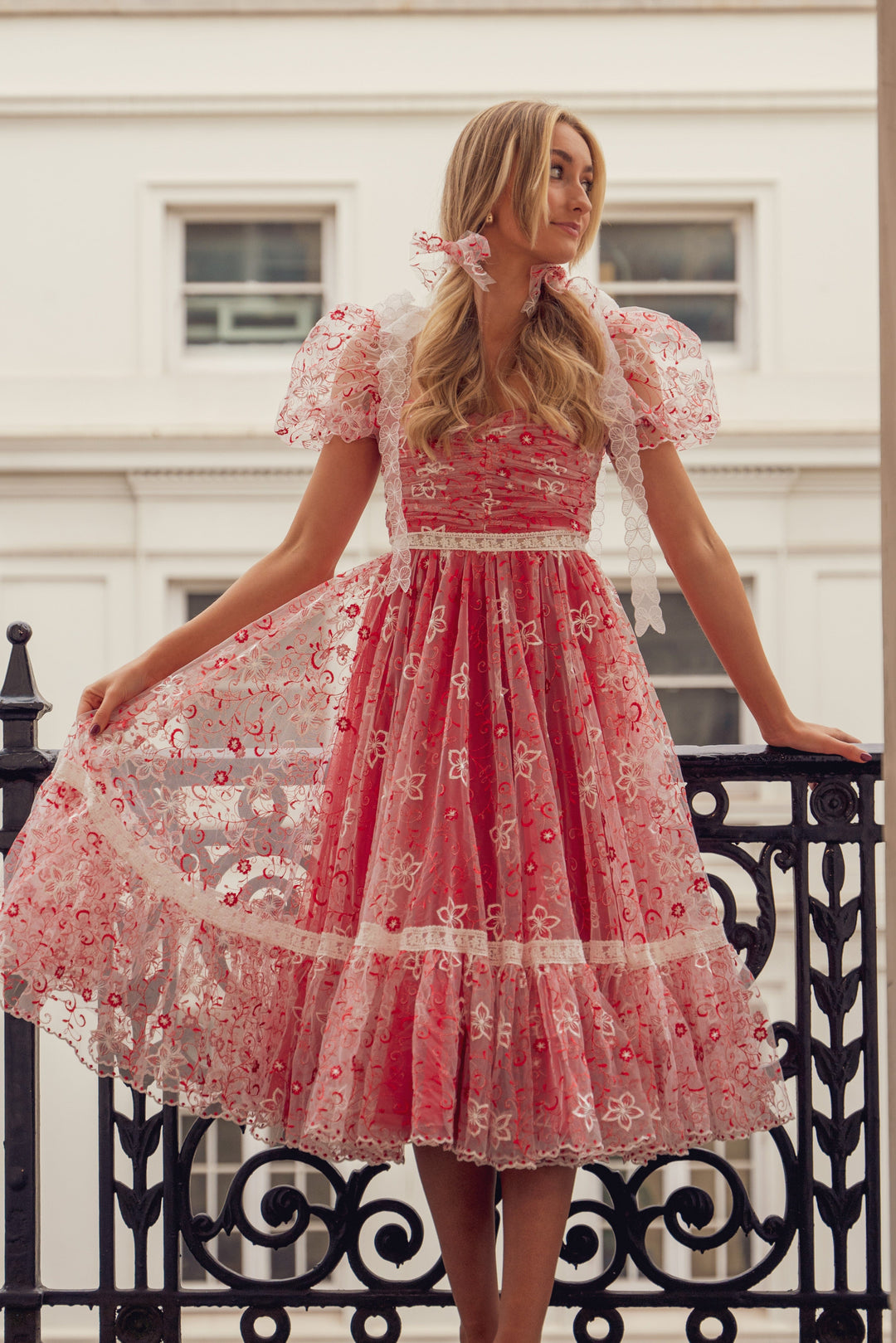 Red Magic Midi Dress Fairy Tong Red Magic Midi Dress Fairy Tong
