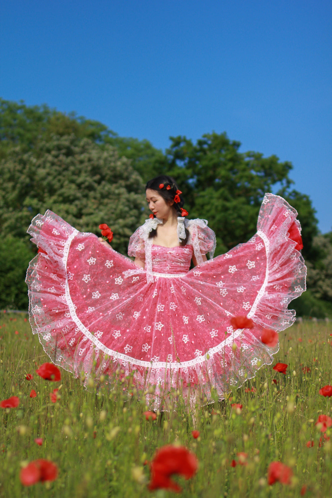 Red Magic Midi Dress Fairy Tong Red Magic Midi Dress Fairy Tong