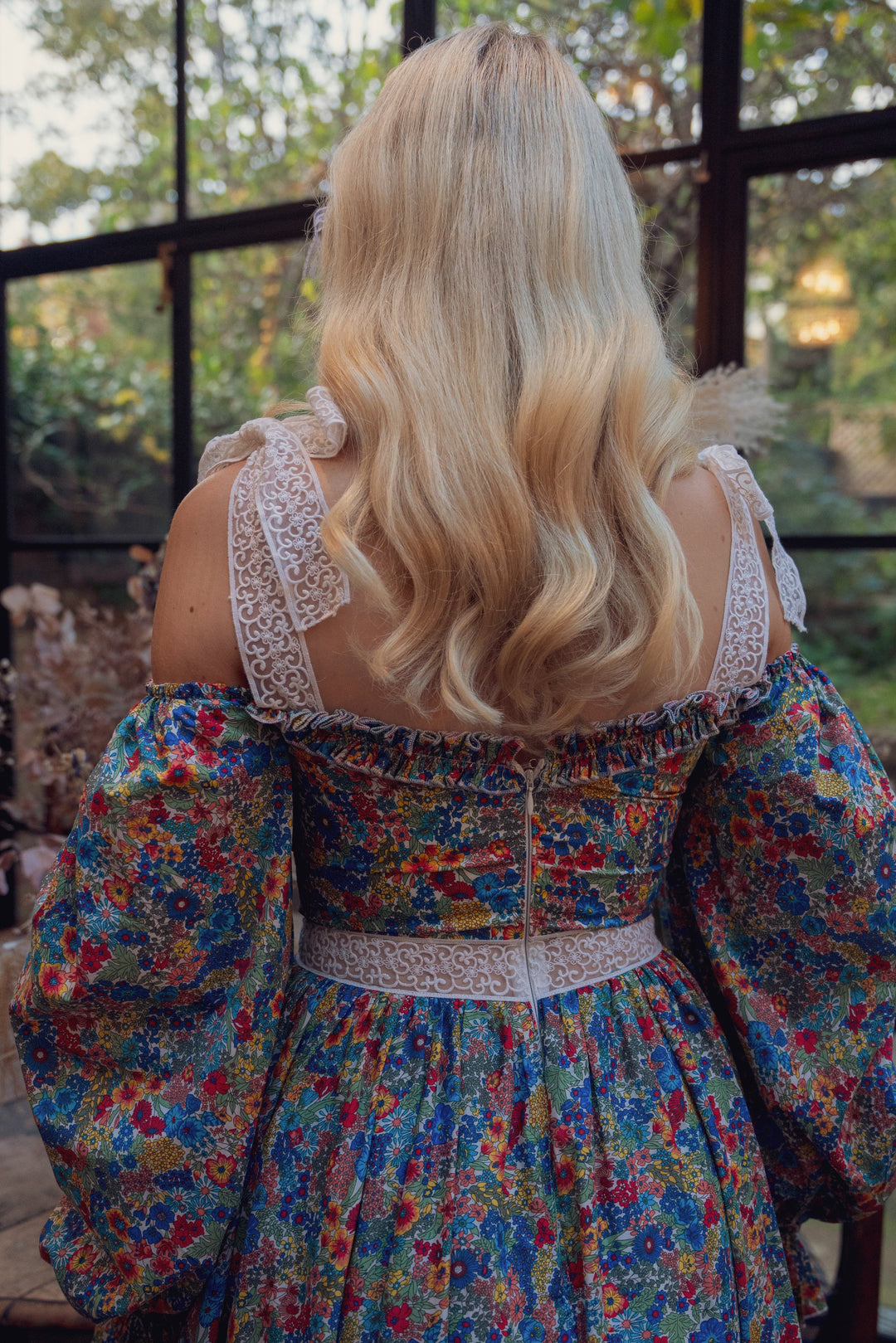 Wild Meadow Magic Midi Dress - Vibrant Floral Fairy Tong Wild Meadow Magic Midi Dress - Vibrant Floral Fairy Tong