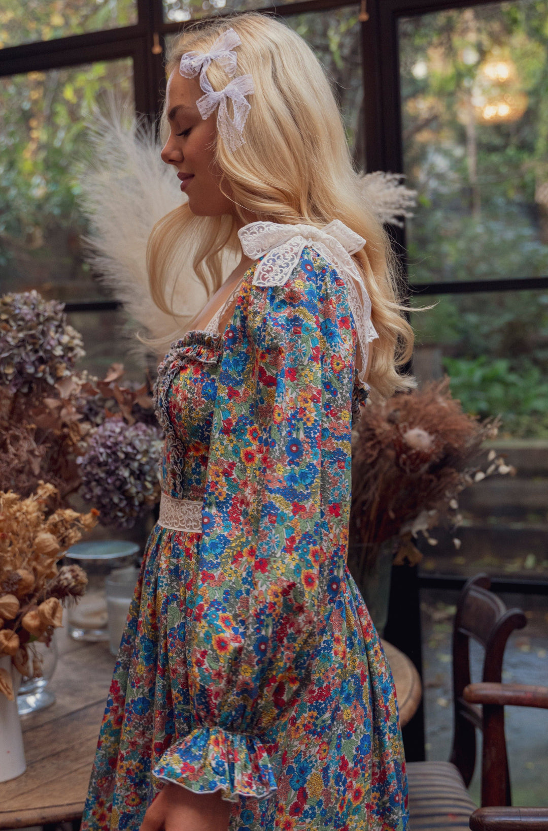 vibrant midi dress Whispering Blooms Midi Dress in Hot Pink Curves Impressions Online Boutique