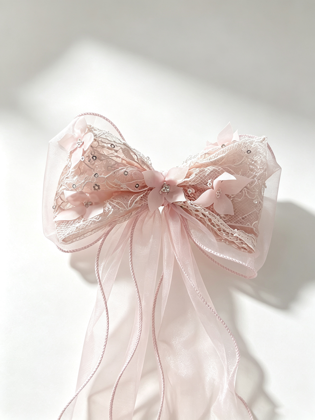 Ballerina Lace Hair Bow – 2 Colourways