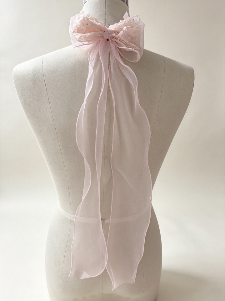 Ballerina Lace Hair Bow – 2 Colourways