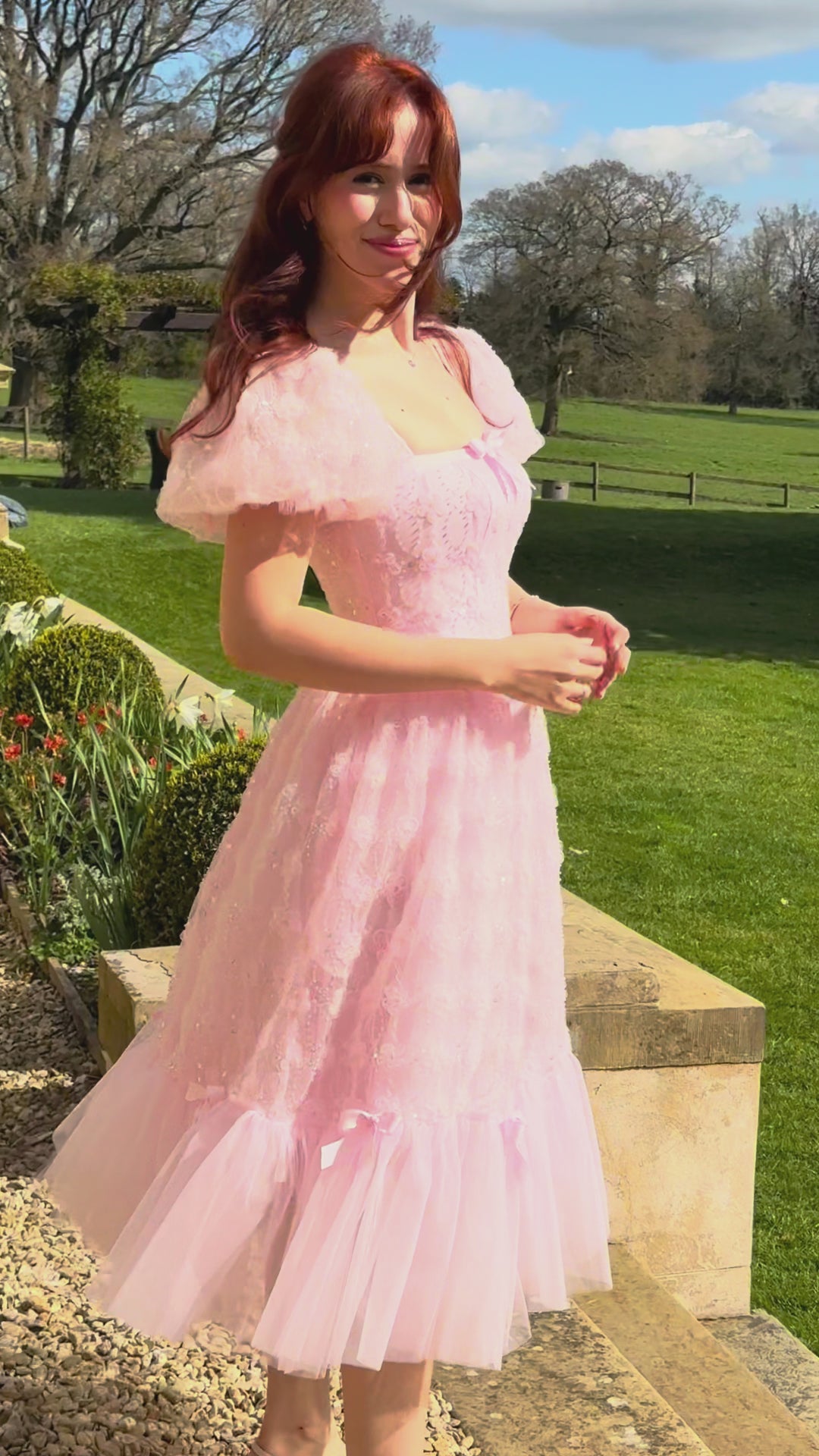 Rosette Ballet Midi Dress