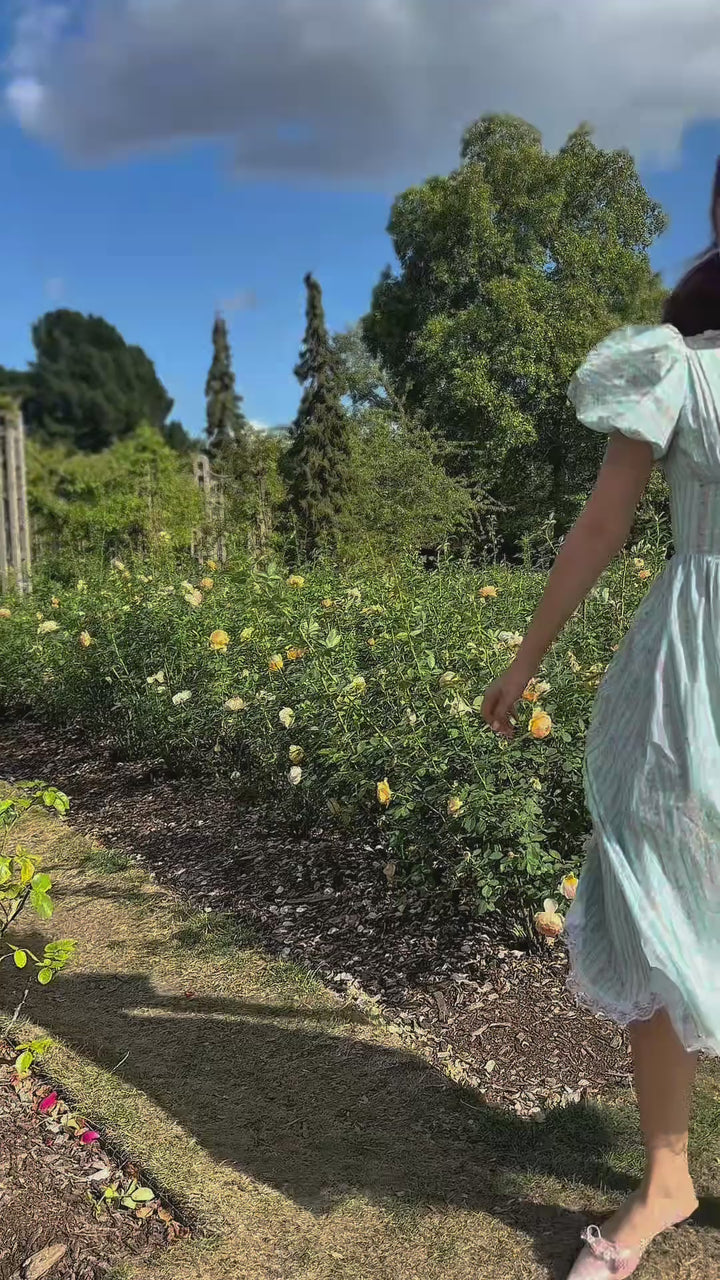 Secret Bloom Midi Dress - Blue
