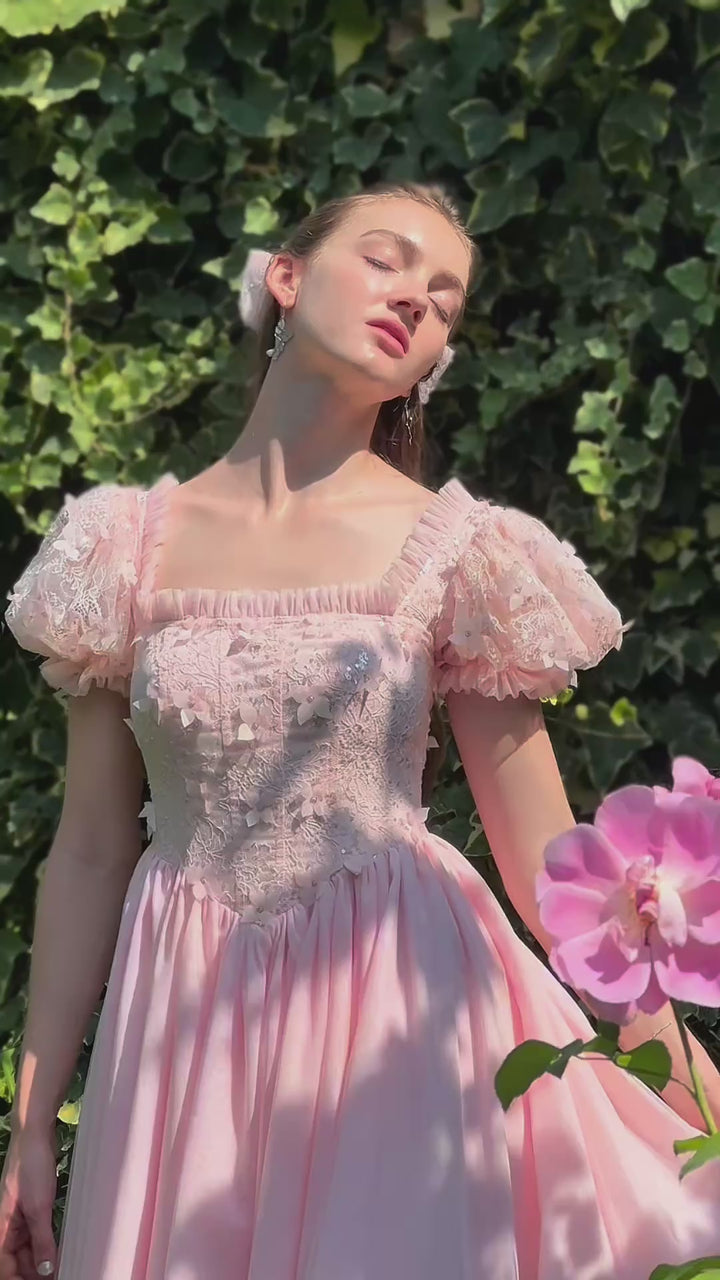 Sakura Ballerina Lace Midi Dress