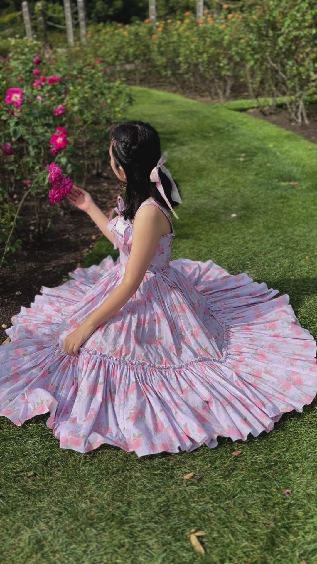 Garden Symphony Corset Midi Dress - Light Mauve | Fairy Tong