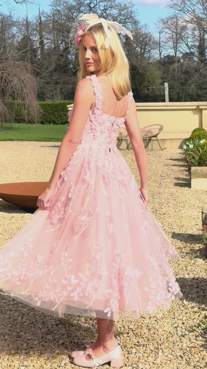 Bloom Reverie Sequin Midi Dress