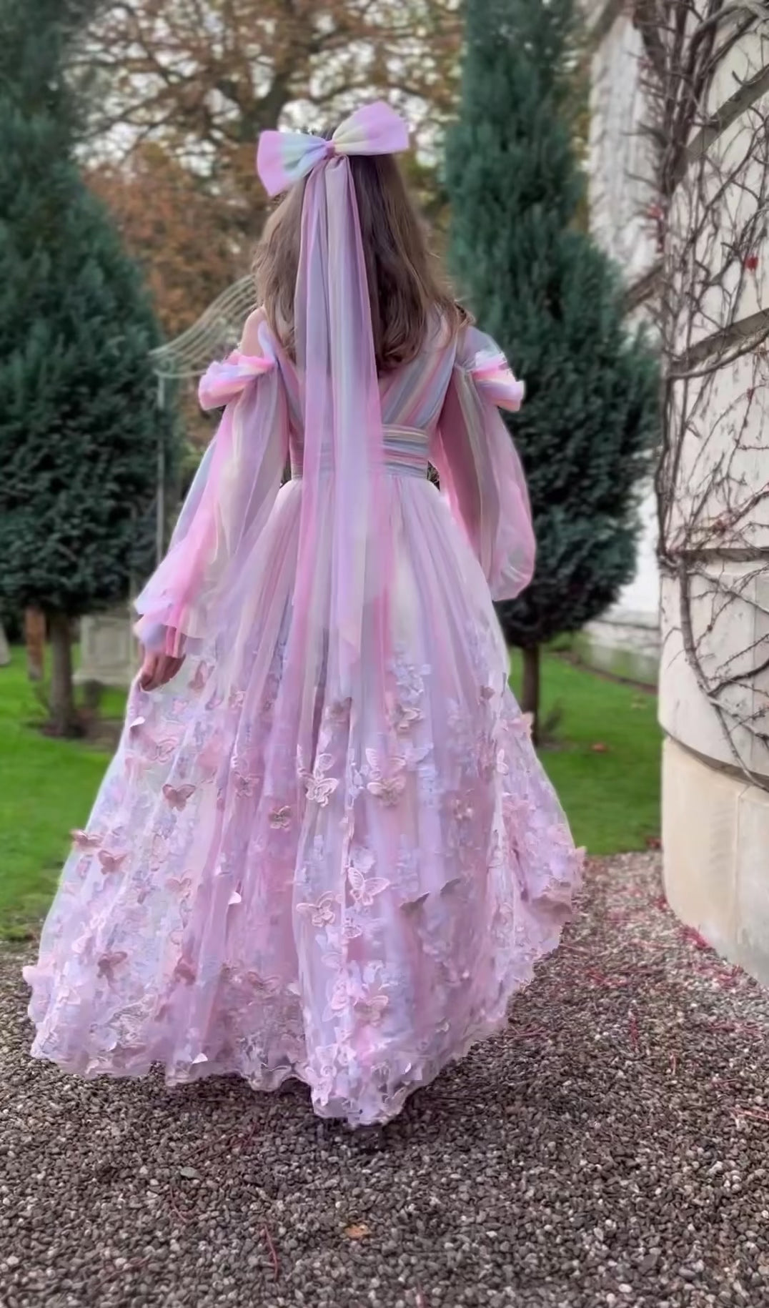 Aurora Butterfly Gown - Rainbow