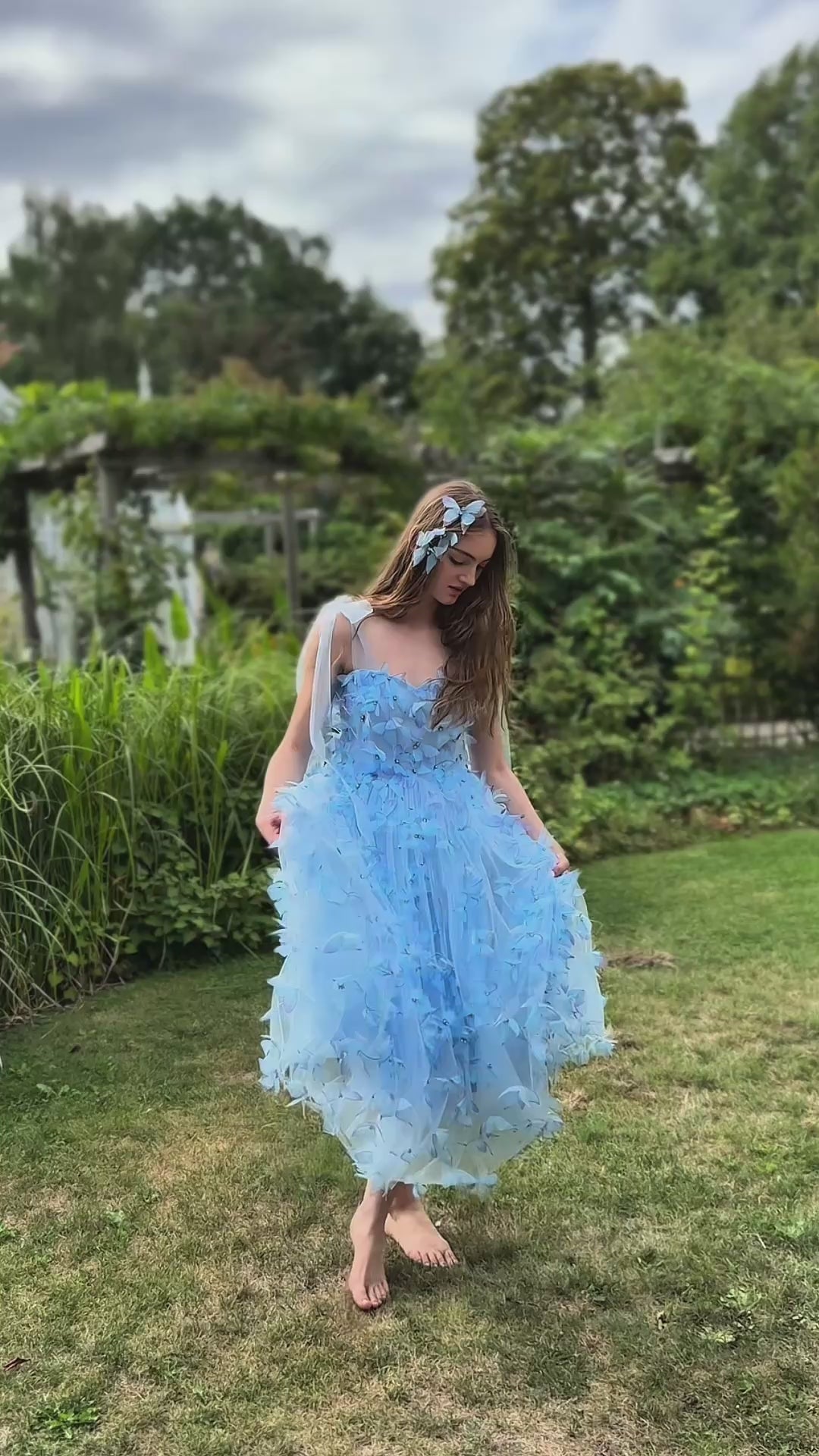 Morpho Fairytale Midi Dress - Crystal Blue