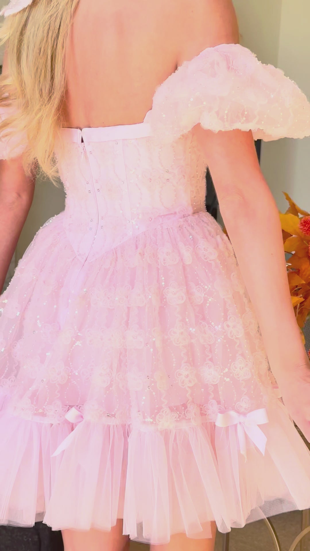 Rosette Doll Mini Dress