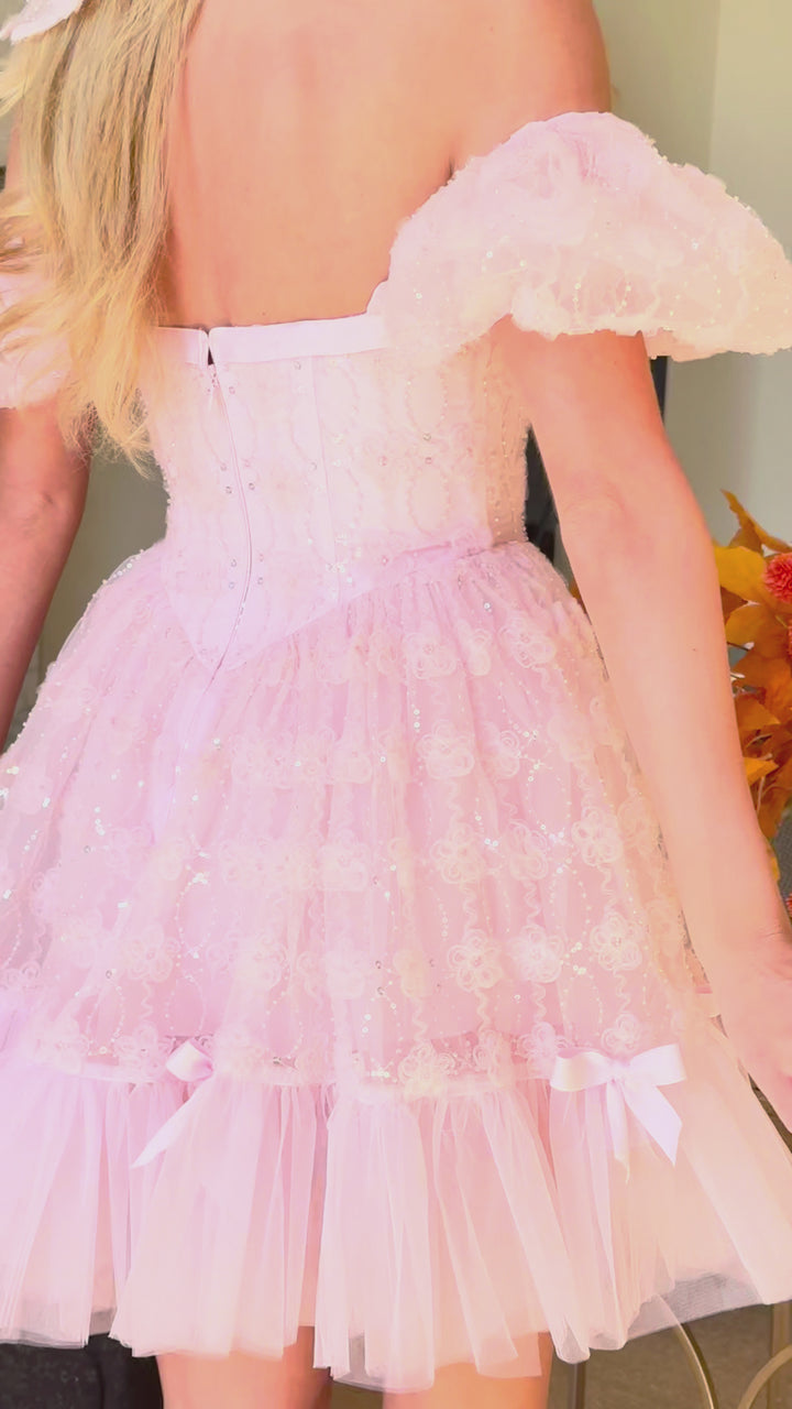 Rosette Doll Mini Dress