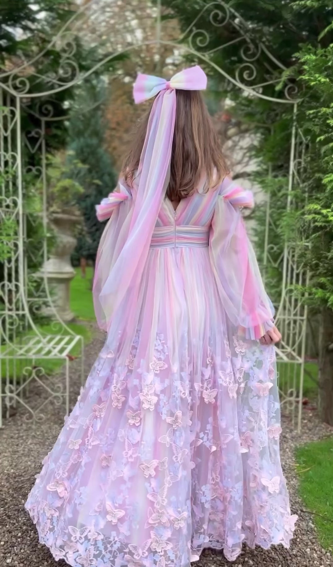 Aurora Butterfly Gown - Rainbow