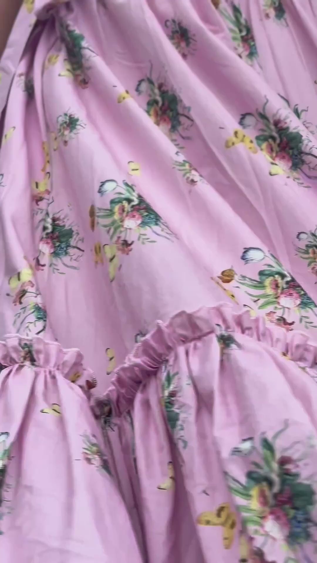 Botanical Heirloom Corset Midi Dress - Pink