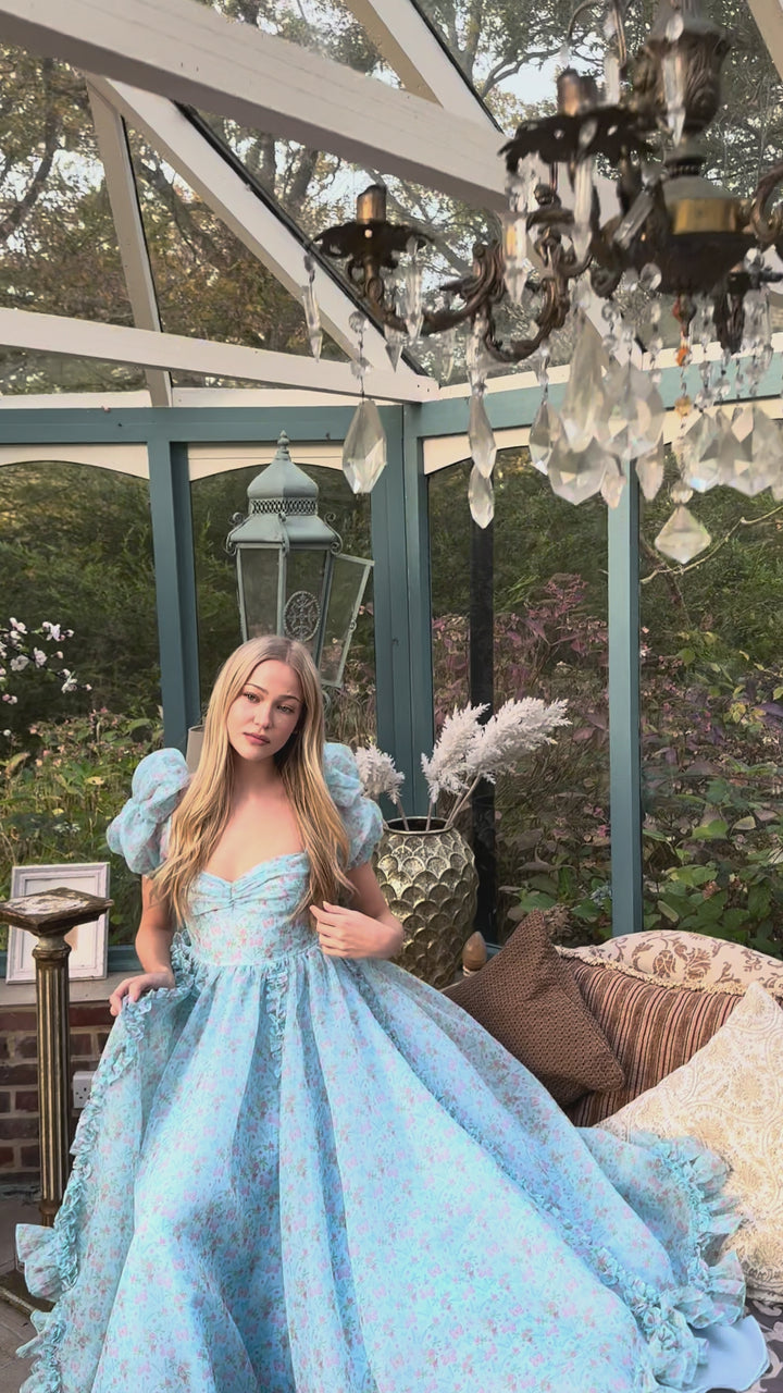 Butterfly Princess Gown - Sky Blue