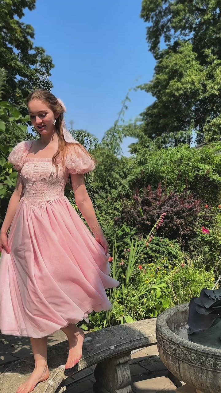 Sakura Ballerina Lace Midi Dress