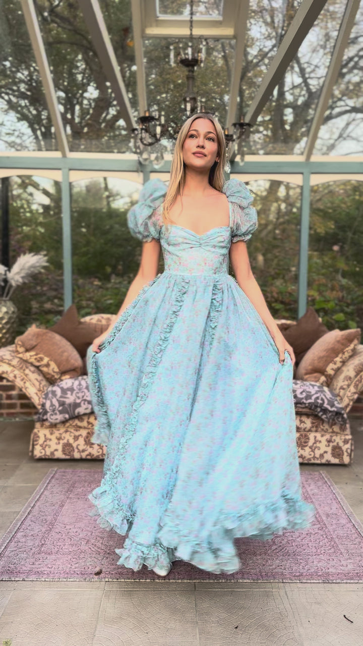 Butterfly Princess Gown - Sky Blue