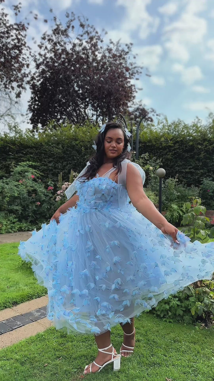 Morpho Fairytale Midi Dress - Crystal Blue