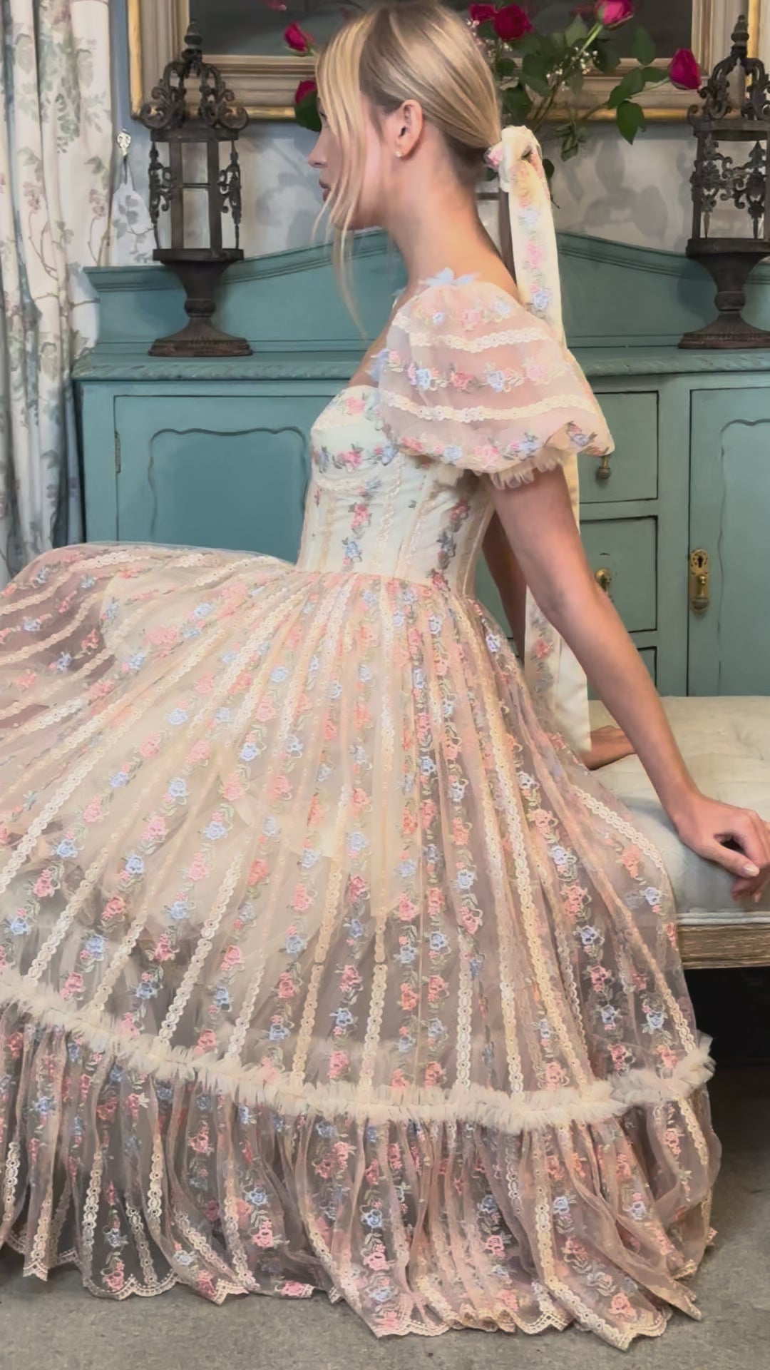 Everbloom Flutter Midi Dress