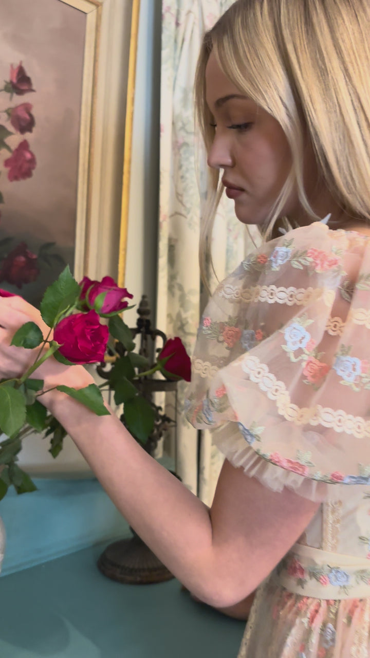 Everbloom Flutter Midi Dress