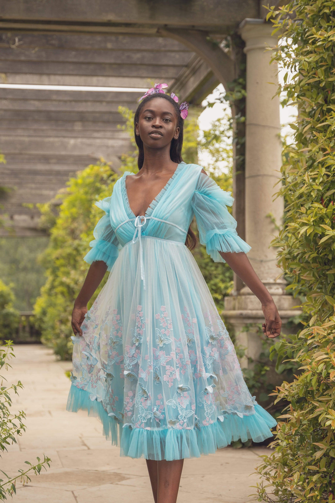 Aurora Butterfly Dress - Baby Blue Fairy Tong Aurora Butterfly Dress - Baby Blue Fairy Tong